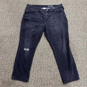 Faded Glory Light Black Dark Gray Skinny Ripped Jeans Size 18 Women’s